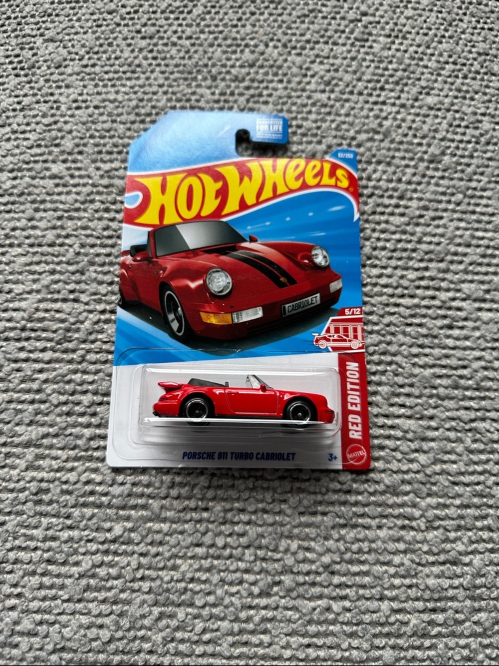 Hot Wheels Red Porsche 911 Turbo Cabriolet Toy Car